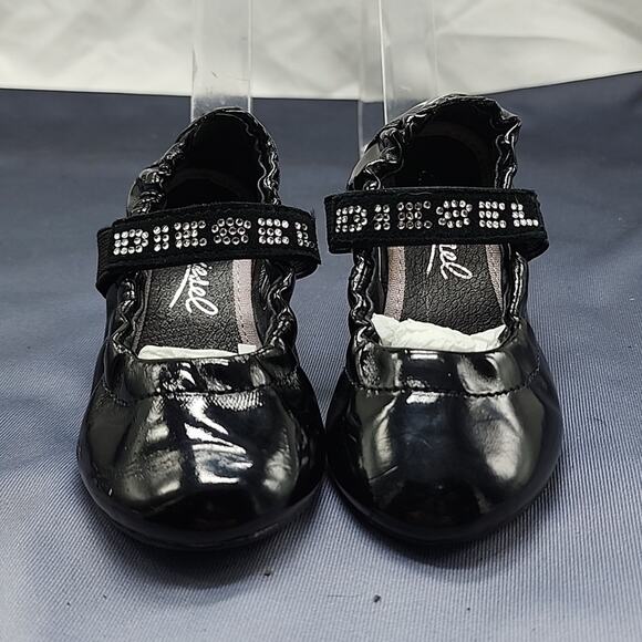 DIESEL BLACK PATENT LEATHER MARY JANE BALLET BABY FLATS BABY NEW WNB SIZE 6 - Picture 13 of 15